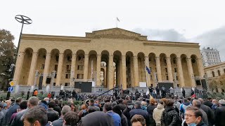 შეხვედრის ადგილი ვერ შეიცვლება - ოპოზიციის ახალი მიტინგი საქართველოს პარლამენტის შენობასთან