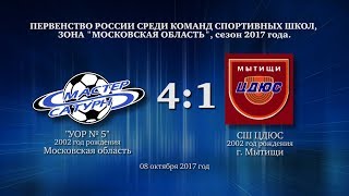 Голы матча команды 2002 г.р. 08 октября 2017 год.