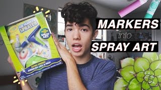How to Create Spray Art With Crayola MARKERS!