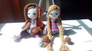 COMO COLOCAR FACIL CABELLO PELO Y TRENZA MUÑECA KRISTY CROCHET