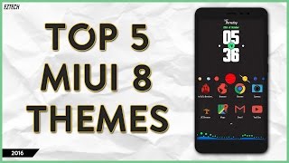 Top 5 Miui 8 Themes ( October 2016 )