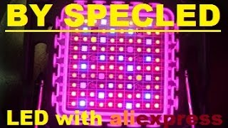 Сравнение двух матриц мультиспектр 100Вт. Светодиодная матрица с aliexpress. Спектр и PPFD