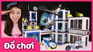 Bộ đồ chơi xếp hình trụ sở cảnh sát Lego City | Carrie và những người bạn đồ chơi | CarrieTV VietNam