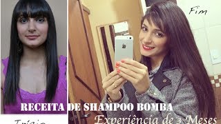 Receita Shampoo Bomba e Experiência e Resultado de 3 meses por Blog da Reh