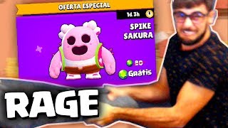 RAGE! GANHEI SKIN SPIKE SAKURA E PERDI TODAS BRAWL STARS