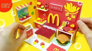 [DIY Miniature dollhouse Room ! -  McDonald's room decor ~