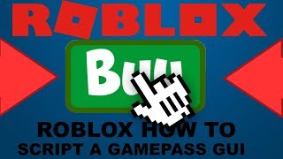 ROBLOX How to Script a Purchase Gamepass Button!