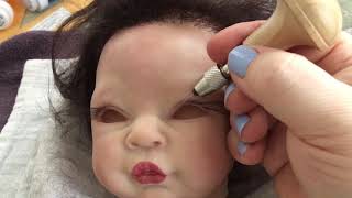 УРОКИ РЕБОРНИНГА . КУКЛЫ РЕБОРН. HOW TO MAKE YOUR REBORN Doll. УРОК 13 .БРОВИ И РЕСНИЦЫ РЕБОРН КУКЛЕ