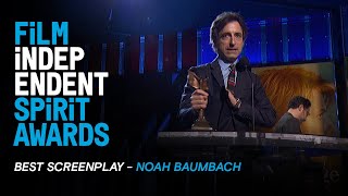 NOAH BAUMBACH wins Best Screenplay for MARRIAGE STORY at the 35th Film Independent Spirit Awards
