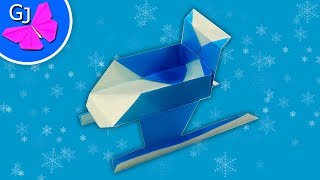 Как сделать Оригами сани ДЕДА МОРОЗА ❄ Поделки на Новый Год