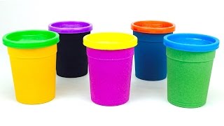Сюрпризы из кинетического песка в форме баночек