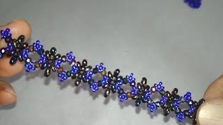 Beautiful bracelet. DIY. Красивый браслетик из бисера, твинов и бусин. МК