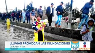 Fuertes lluvias provocan inundaciones y caos vial en la CDMX | Noticias con Francisco Zea
