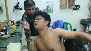 Powerful massage therapy by Asim barber | Indian head and body massage | ASMR