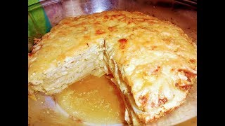 Запеканка с куриным филе ,картофелем и сыром.