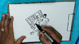 رسم تعبيري عن اللاشعور بالبرد