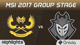 GAM vs G2 Highlights MSI 2017 Group Stage Gigabyte Marines vs G2 Esports by Onivia