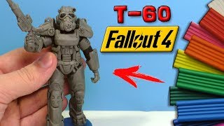 ЛЕПИМ Fallout 4 СИЛОВУЮ БРОНЮ Т-60 из пластилина | Видео Лепка