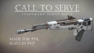 Destiny 2 - Call To Serve - Legendary Scout Rifle - PVP Gameplay Review