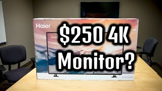 $250 4K Monitor? Haier 43UF2500 43" 4K Ultra-HD LED TV Review
