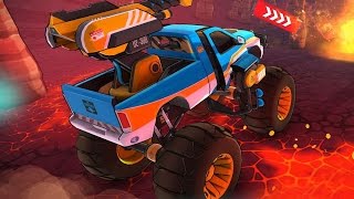 МОНСТР ТРАК - ГОНКИ на лаве! Мультик для детей про МОНСТР ТРАК / Monster TRUCKS RACES