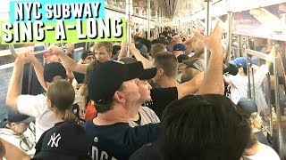 NYC Subway Sing-along, Public Sing-a-long Sweet Caroline, NYC Train Passengers sing Sweet Caroline