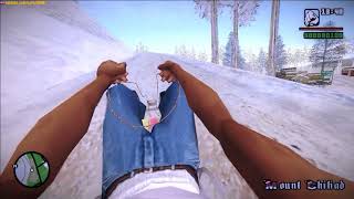 GTA San Andreas - Путешествие на санках к горе Чилиад