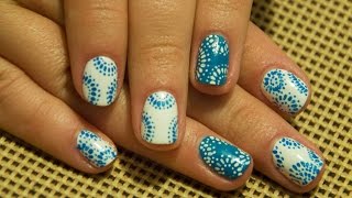 ЛЁГКИЙ рисунок акриловыми красками / Маникюр для коротких ногтей )))