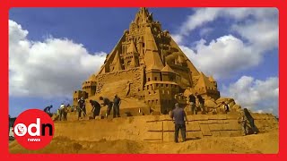 Guinness World RECORD-BREAKING Sandcastle Towers Above Danish Town