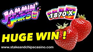 ONE OF MY BIGGEST WINS !! ON JAMMIN JARS ONLINE SLOT !! BIG WIN