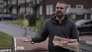 Классический стейк Рибай (Ковбой) на гриле Weber. Две разные прожарки.
