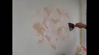 Декоративная штукатурка своими руками из обычной шпатлевки.  Decorative plaster