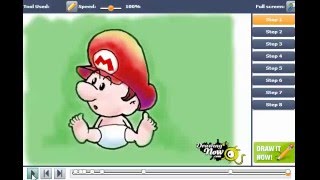 How to Draw Baby Mario