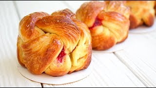 СЛОЕНАЯ БРИОШЬ С МАЛИНОЙ /  Brioches feuilletées à la framboise