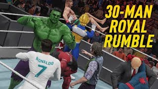 WWE 2K18 - Celebrities Royal Rumble Match! (feat Trump, Ronaldo, Deadpool and more)