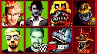 Five Nights at Freddy's vs. Markiplier, JackSepticEye, Darkiplier & AntiSepticEye | WWE 2K18