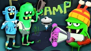 Zombie Catchers ОХОТА НА БОЛОТНЫХ ЗОМБАРЕЙ Мультяшная игра для детей ЛОВЦЫ ЗОМБИ