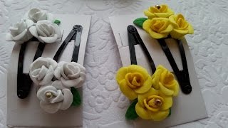розочки из фоамирана на заколочках