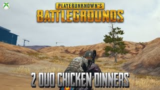 PUBG Xbox One Gameplay - 2 Duo Chicken Dinners - Update #3 - PlayerUnknown's Battlegrounds XB1