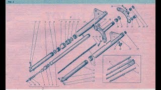 Ремонт передней вилки мотоцикла Минск ч.2