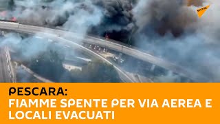 Pescara: fiamme spente per via aerea e locali evacuati