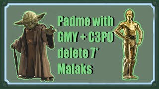 [SWGoH] The Best Padme Team vs 7* Malak