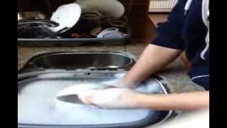 Washing up dishes no talking - Water - ASMR