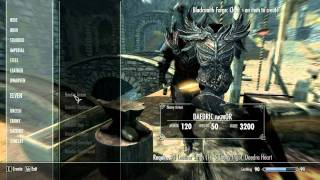Skyrim Making Daedric Armor/Weapons