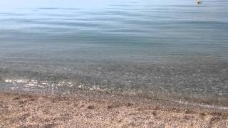 Пляж и море Рыбзавод возле Пицунды