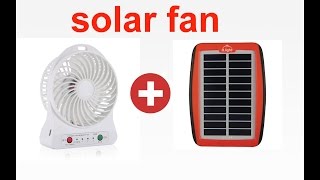 charge your mini portable fan from small solar panel