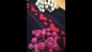 Вяжем жаккард "СЕРДЕЧКИ" для платья