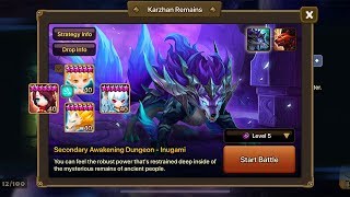 Inugami Level 5 Awakening Dungeon Fast Team (Rune Showcase) - Summoners War