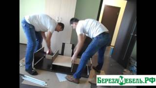 Сборка тумбы под ТВ из комплекта горки  ГР-01-В