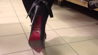 METAL SPIKE HEELS ON FLOOR